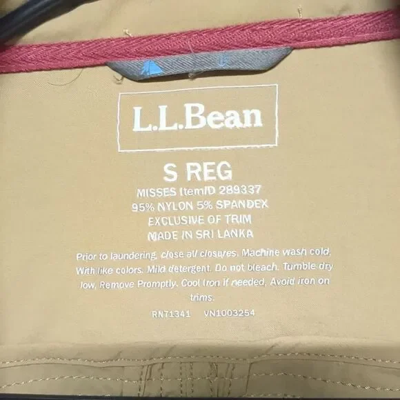 LL Bean Women's Luna Full Zip Utility Jacket, Size Small, Water & Wind Resistant - Picture 2 of 5